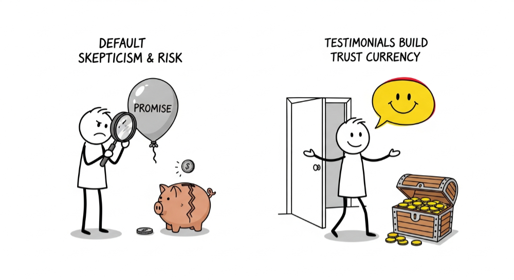 How Testimonials Increase Trust in a Skeptical Market