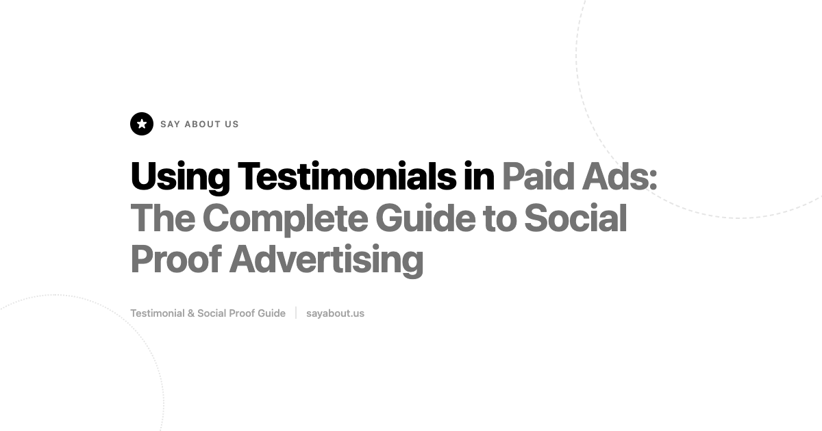 Using Testimonials in Paid Ads: The Complete Guide to Social Proof Advertising