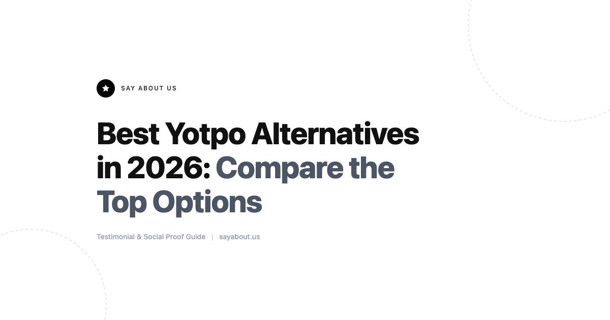 Best Yotpo Alternatives in 2026: Compare the Top Options